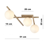 Lampa sufitowa SMART 3 MOKKA OPAL 1793/3 EMIBIG - zdjęcie dodatkowe 4