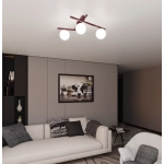 Lampa sufitowa SMART 3 BURGUNDY OPAL 1795/3 EMIBIG - zdjęcie dodatkowe 2