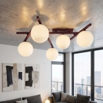Lampa sufitowa SMART 5 BURGUNDY OPAL 1795/5 EMIBIG - zdjęcie dodatkowe 2