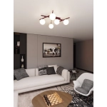 Lampa sufitowa SMART 5 BURGUNDY OPAL 1795/5 EMIBIG - zdjęcie dodatkowe 3