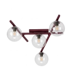 Lampa sufitowa SMART 4 BURGUNDY TRANSPARENT 1796/4 EMIBIG - zdjęcie produktu