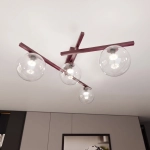 Lampa sufitowa SMART 4 BURGUNDY TRANSPARENT 1796/4 EMIBIG - zdjęcie dodatkowe 2