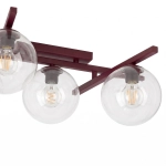 Lampa sufitowa SMART 5 BURGUNDY TRANSPARENT 1796/5 EMIBIG - zdjęcie dodatkowe 2
