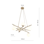 Lampa wisząca ESSA 5 MOKKA OPAL 1797/5 EMIBIG - zdjęcie dodatkowe 2