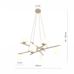 Lampa wisząca ESSA 8 MOKKA OPAL 1797/8 EMIBIG - zdjęcie dodatkowe 5