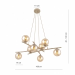Lampa wisząca ESSA 8 MOKKA AMBER 1798/8 EMIBIG - zdjęcie dodatkowe 5