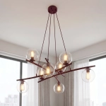 Lampa wisząca ESSA 8 BURGUNDY TRANSPARENT 1800/8 EMIBIG - zdjęcie dodatkowe 1