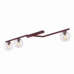 Lampa sufitowa NATON 3 BURGUNDY TRANSPARENT 1804/3 EMIBIG - zdjęcie produktu