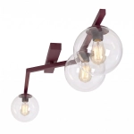 Lampa sufitowa NATON 3 BURGUNDY TRANSPARENT 1804/3 EMIBIG - zdjęcie dodatkowe 3