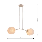 Lampa wisząca MOTIF 2 MOKKA NATURAL 1811/2 EMIBIG - zdjęcie dodatkowe 4