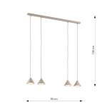 Lampa wisząca ELIT 4 MOKKA 1812/4 EMIBIG