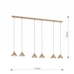 Lampa wisząca ELIT 6 MOKKA 1812/6 EMIBIG - zdjęcie dodatkowe 4