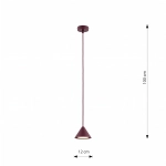 Lampa wisząca ELIT 1 BURGUNDY 1813/1 EMIBIG - zdjęcie dodatkowe 4