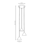 Lampa wisząca ELIT 3 PREMIUM BURGUNDY 1813/3PREM EMIBIG - zdjęcie dodatkowe 3