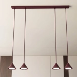 Lampa wisząca ELIT 4 BURGUNDY 1813/4 EMIBIG