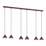 Lampa wisząca ELIT 6 BURGUNDY 1813/6 EMIBIG - zdjęcie produktu