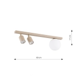 Lampa sufitowa BASTER 3 MOKKA OPAL 1814/3 EMIBIG - zdjęcie dodatkowe 3