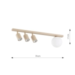 Lampa sufitowa BASTER 4 MOKKA OPAL 1814/4 EMIBIG - zdjęcie dodatkowe 3