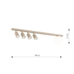 Lampa sufitowa BASTER 5 MOKKA OPAL 1814/5 EMIBIG - zdjęcie dodatkowe 4
