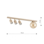 Lampa sufitowa BASTER 4 MOKKA AMBER 1815/4 EMIBIG - zdjęcie dodatkowe 3