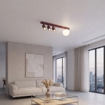 Lampa sufitowa BASTER 4 BURGUNDY OPAL 1816/4 EMIBIG - zdjęcie dodatkowe 2