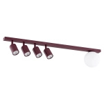 Lampa sufitowa BASTER 5 BURGUNDY OPAL 1816/5 EMIBIG - zdjęcie produktu