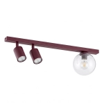 Lampa sufitowa BASTER 3 BURGUNDY TRANSPARENT 1817/3 EMIBIG - zdjęcie produktu
