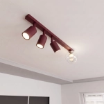Lampa sufitowa BASTER 4 BURGUNDY TRANSPARENT 1817/4 EMIBIG - zdjęcie dodatkowe 1