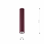 Lampa sufitowa TECNO 1M BURGUNDY 1818/1M EMIBIG - zdjęcie dodatkowe 5