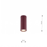 Lampa sufitowa TECNO 1S BURGUNDY 1818/1S EMIBIG - zdjęcie dodatkowe 5