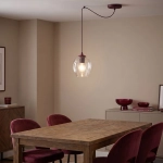 Lampa wisząca LEVEL 1 BURGUNDY TRANSPARENT 1819/1 EMIBIG - zdjęcie dodatkowe 1