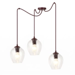 Lampa wisząca LEVEL 3 BURGUNDY TRANSPARENT 1819/3 EMIBIG - zdjęcie produktu