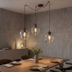Lampa wisząca LEVEL 3 BURGUNDY TRANSPARENT 1819/3 EMIBIG - zdjęcie dodatkowe 1