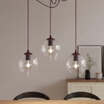 Lampa wisząca LEVEL 3 BURGUNDY TRANSPARENT 1819/3 EMIBIG - zdjęcie dodatkowe 2