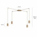 Lampa wisząca TRAKER 4 MOKKA 1821/4 EMIBIG - zdjęcie dodatkowe 3