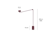 Lampa wisząca TRAKER 1 BURGUNDY 1822/1 EMIBIG - zdjęcie dodatkowe 3