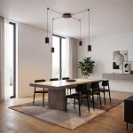 Lampa wisząca TRAKER 4 BURGUNDY 1822/4 EMIBIG - zdjęcie dodatkowe 1