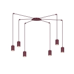 Lampa wisząca TRAKER 6 BURGUNDY 1822/6 EMIBIG - zdjęcie produktu