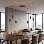 Lampa wisząca TRAKER 6 BURGUNDY 1822/6 EMIBIG - zdjęcie dodatkowe 2