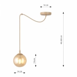 Lampa wisząca GIGI 1 MOKKA AMBER 1824/1 EMIBIG - zdjęcie dodatkowe 3