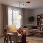 Lampa wisząca GIGI 1 BURGUNDY OPAL 1825/1 EMIBIG - zdjęcie dodatkowe 1