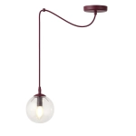 Lampa wisząca GIGI 1 BURGUNDY TRANSPARENT 1826/1 EMIBIG - zdjęcie produktu