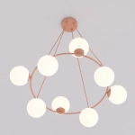 Lampa wisząca AZURA 8 CORAL OPAL 1831/8 EMIBIG