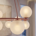 Lampa wisząca AZURA 8 CORAL OPAL 1831/8 EMIBIG