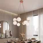 Lampa wisząca AZURA 8 CORAL OPAL 1831/8 EMIBIG