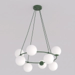 Lampa wisząca AZURA 8 OLIVE GREEN OPAL 1832/8 EMIBIG