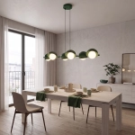 Lampa wisząca BOOM 4 OLIVE GREEN 1835/6 EMIBIG