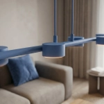 Lampa wisząca MEGARA 6 DUSTY BLUE 1842/6 EMIBIG