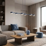 Lampa wisząca MEGARA 6 DUSTY BLUE 1842/6 EMIBIG