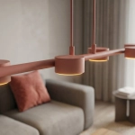 Lampa wisząca MEGARA 6 CORAL 1843/6 EMIBIG
